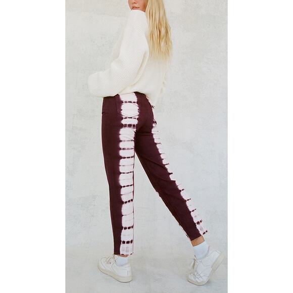 PACSUN Eco Raspberry Tie Dye High Waisted Straight Leg Jeans - size 30 - G1 - Picture 2 of 9